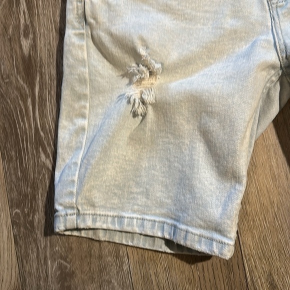 BERKSHIRE | Light Blue Distressed Denim Bermuda Shorts - Picture 3 of 8